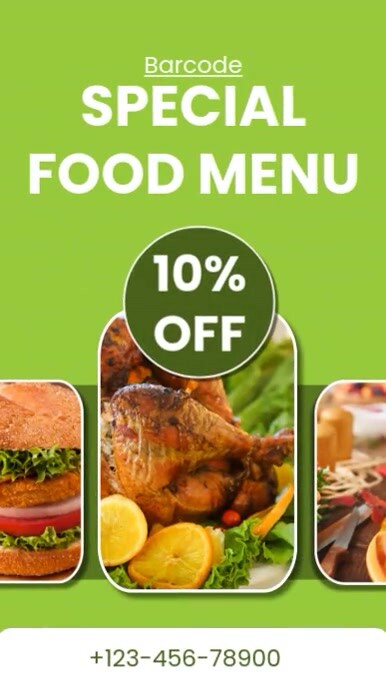Special Food Menu Ad Instagram Story เทมเพลต | PosterMyWall