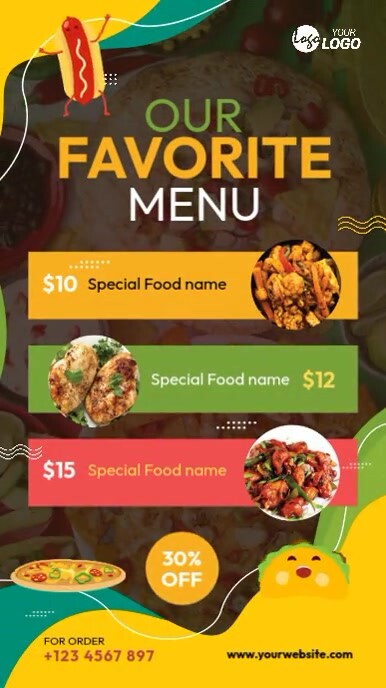 Menu Ad Example Special Food Menu Ad Template | PosterMyWall