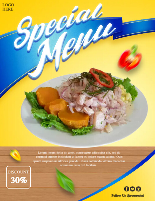 Special Food Menu Ads Template | PosterMyWall
