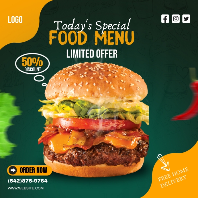 Special Food Menu Ads Template | PosterMyWall