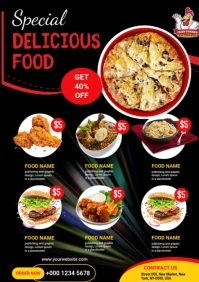 Special food Menu A4 template