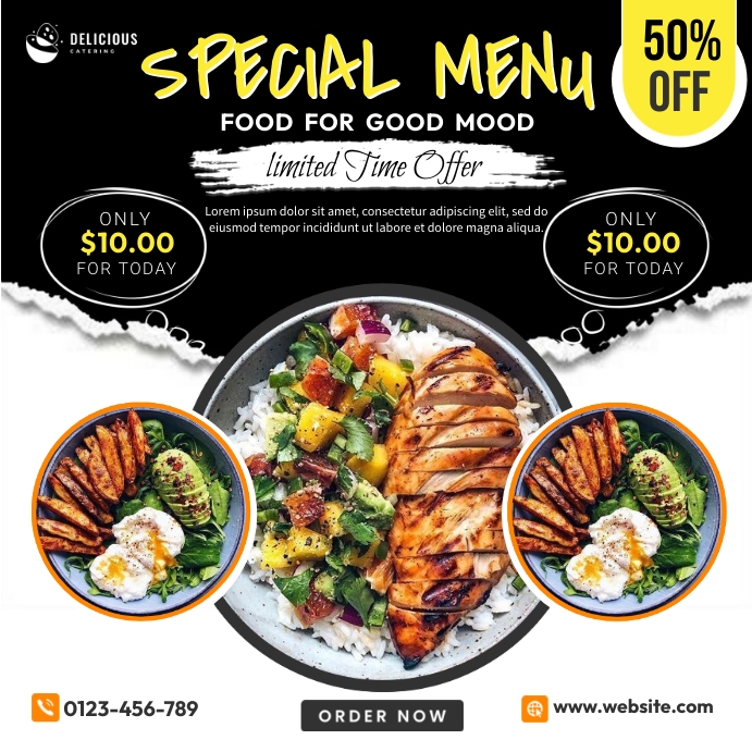 Special Food Menu Template | PosterMyWall