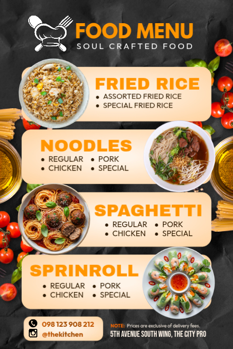 Copy of Special Food Menu | PosterMyWall