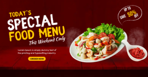 Special Food Menu Facebook begivenhed cover template