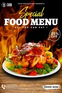 Special food menu Poster template