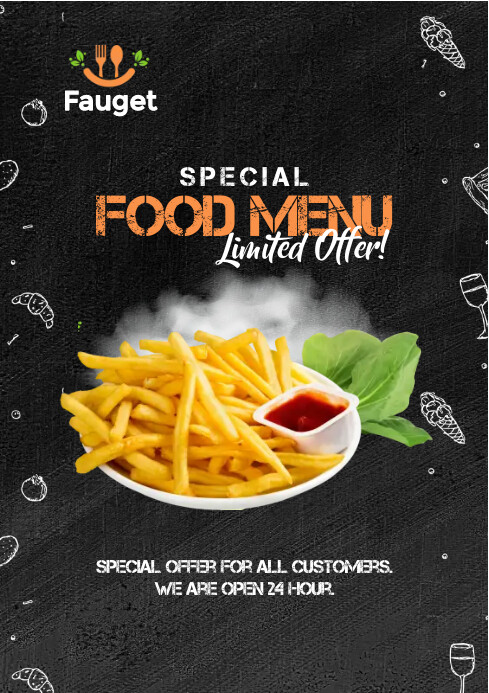Special Food Menu Limited Offer Template | PosterMyWall