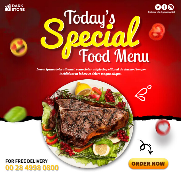 Special Food Menu Offer Template | PosterMyWall