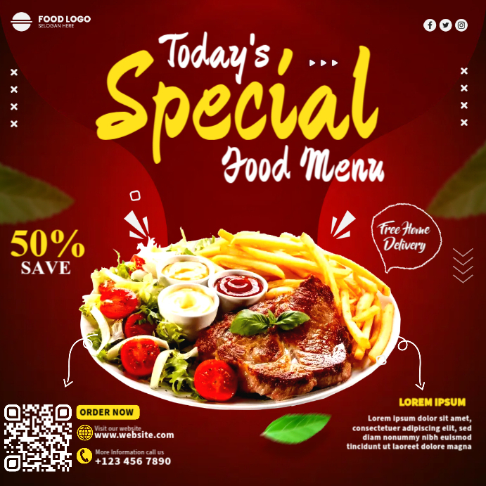 Special Food Menu Offer Template | PosterMyWall