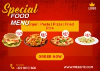 Special Food Menu Postcard template