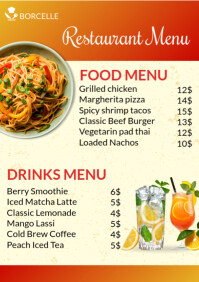 Special Food Menu  Poster A4 template