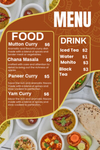 Special Food Menu Poster template