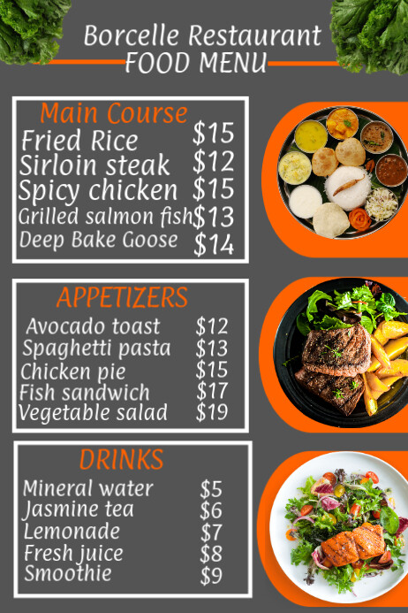 Special Food Menu Poster Template | PosterMyWall