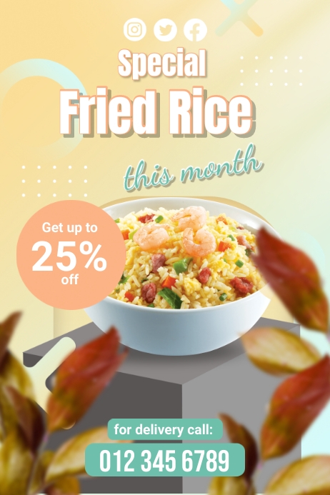 Copy of Special Fried Rice | PosterMyWall