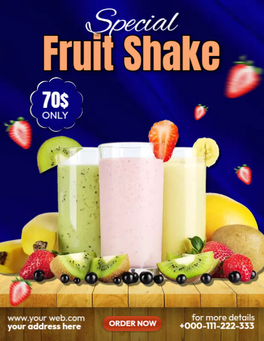 Special Fruit Shake Flyers Template | PosterMyWall