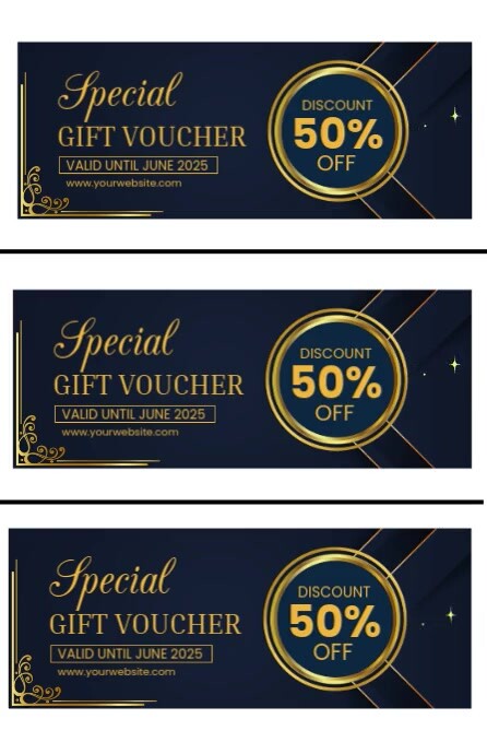Special Gift Voucher Card Tabloid template