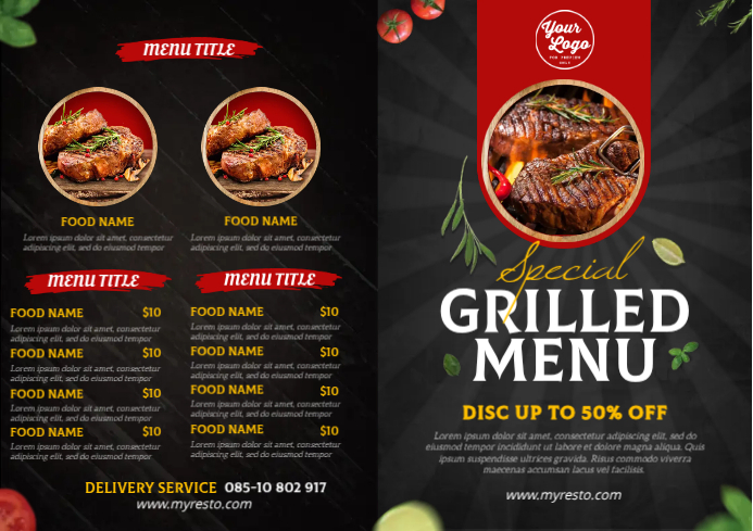 Special Grilled Menu Flyers Templat | PosterMyWall