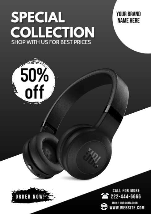 Special Headphone Collection Template | PosterMyWall Special Headphone Collection Template | PosterMyWall