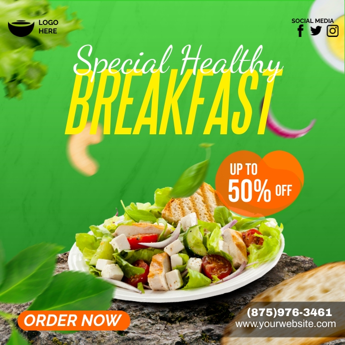 Special Healthy Breakfast Template PosterMyWall