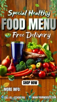 Special Healthy Food Menu Instagram Story template