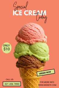 Special  ice cream Affiche template