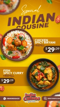 Special Indian Cuisine Instagram Story template