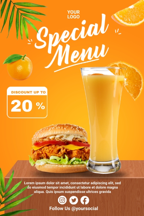 Special Menu Ads Template | PosterMyWall