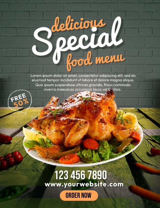 Menu Ad Example Copy of Special Menu Ads | PosterMyWall