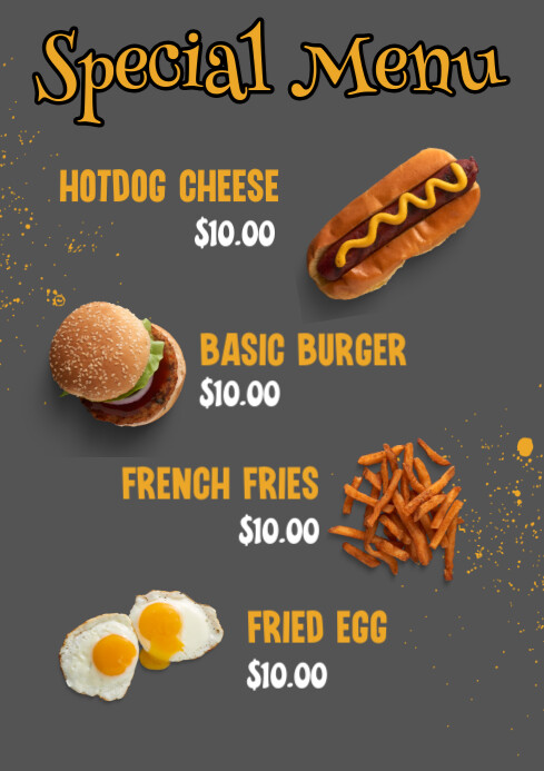 Copy of Special Menu | PosterMyWall