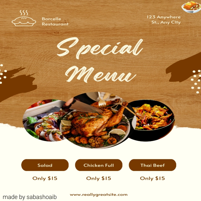 Special menu Template | PosterMyWall