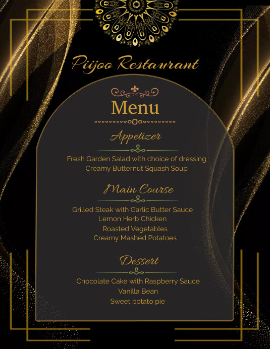Special Menu Flyer (US Letter) template