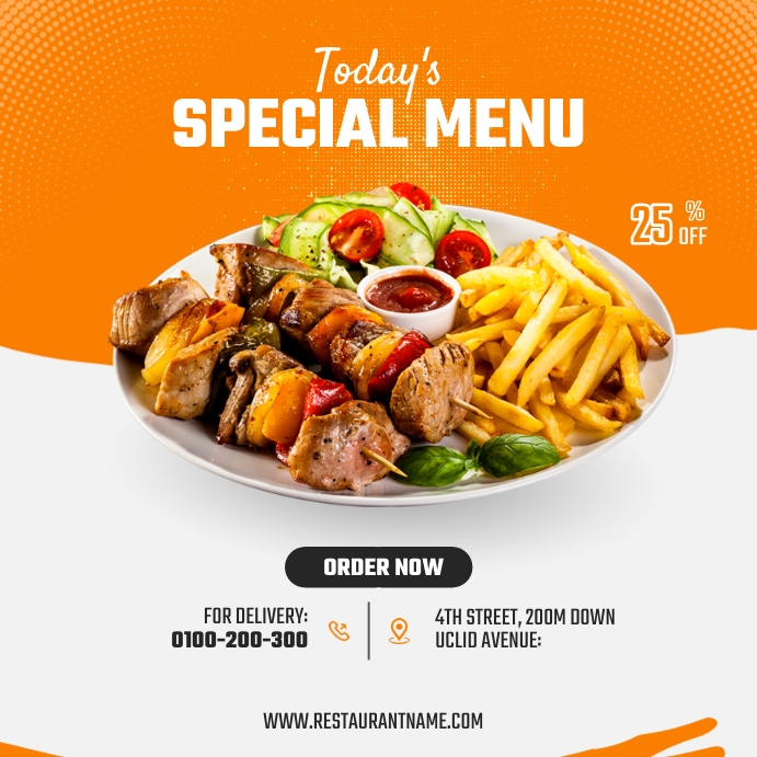 Special menu Instagram Post template