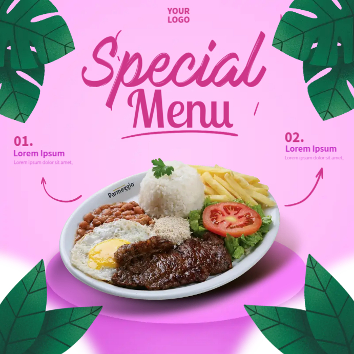 Special Menu Design Square (1:1) template