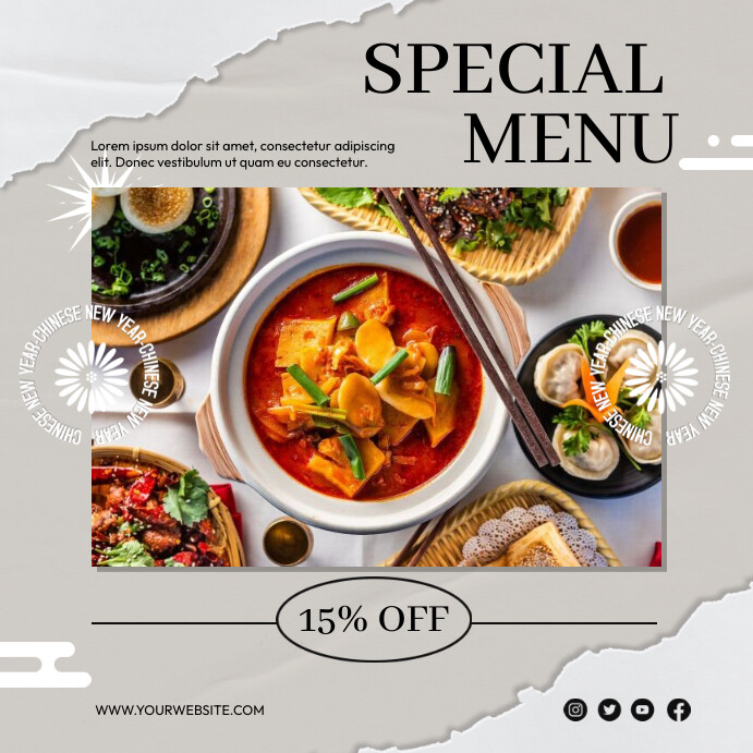 Special Menu Discount Ads Publicação no Instagram template