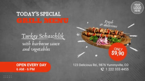 Special Menu Food Offer Video Ad Ekran reklamowy (16:9) template