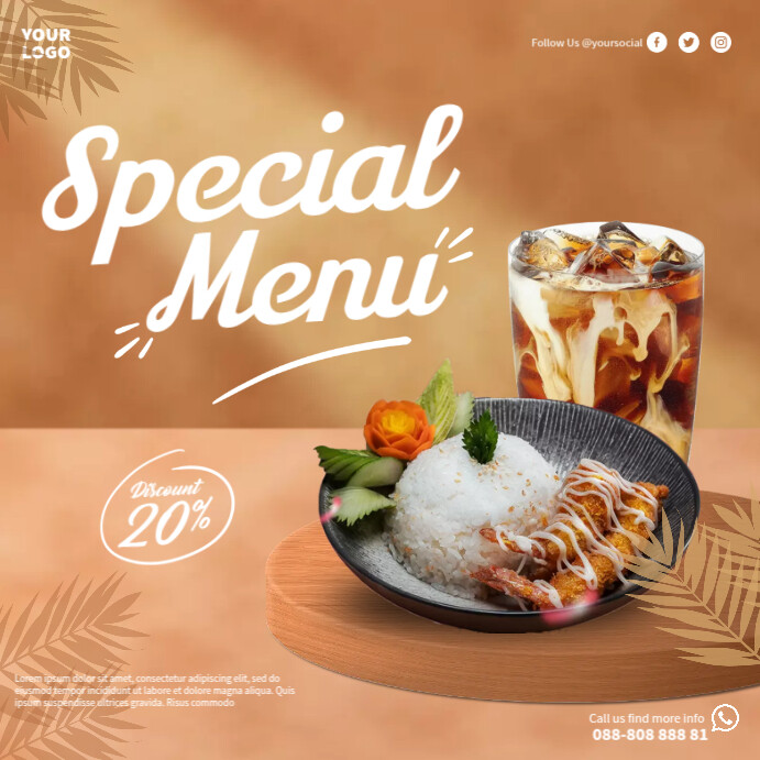 Special Menu Offer Template | PosterMyWall