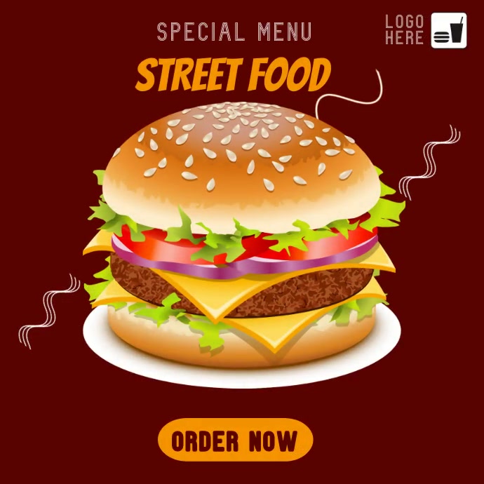 special menu street food burger fast food ad Template | PosterMyWall