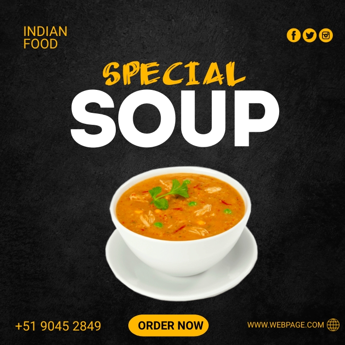 special menu Template Instagram Post