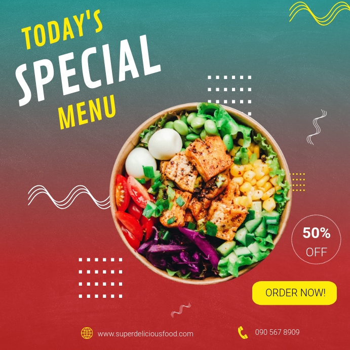 Copy of SPECIAL MENU TEMPLATE | PosterMyWall
