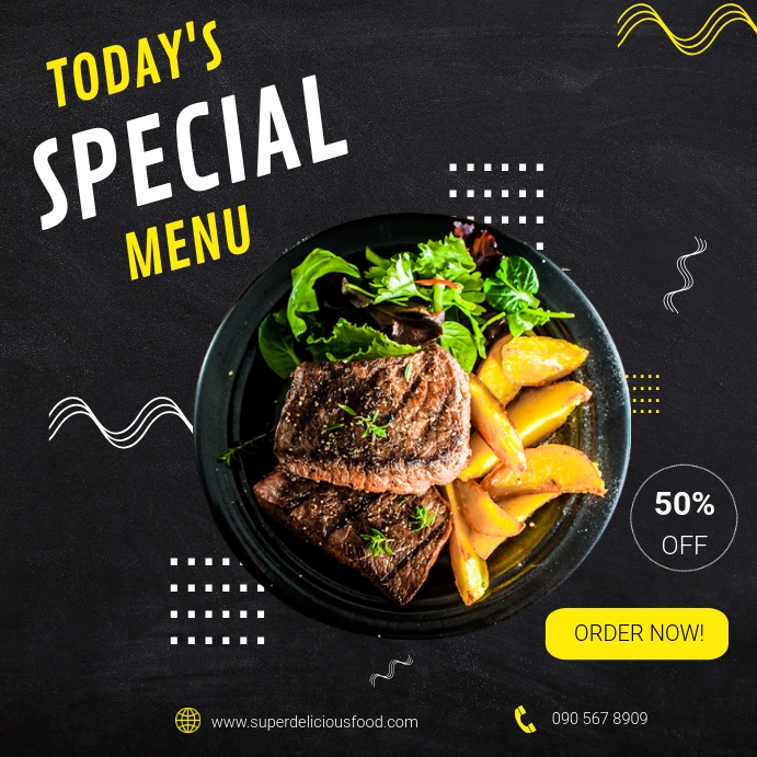 Copy of SPECIAL MENU TEMPLATE PosterMyWall