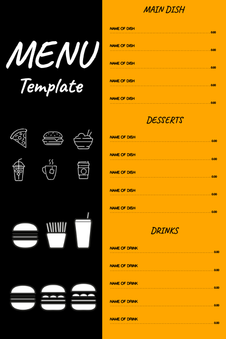 Copy of SPECIAL MENU TEMPLATE | PosterMyWall