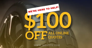 Brown Online Quote Discount Promotion Facebook Shared Image Template