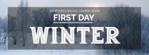 Gris Winter Announcement Facebook-coverfoto Template