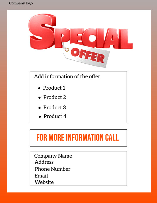 Modèle Special offers | PosterMyWall
