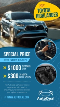Special price car dealership Instagram Story template