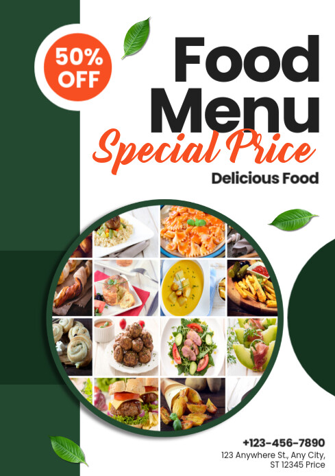 Copy of Special restaurant food menu 50% sale | PosterMyWall