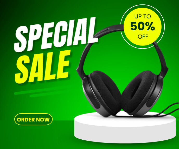 Special Sale Green and Yellow Modern Template | PosterMyWall