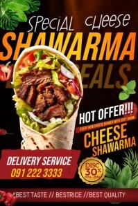 Special Shawarma Best Deals Poster template