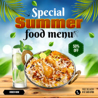 Summer Food Menu Template | PosterMyWall