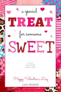 Special Treat For Someone Sweet Valentine's Day Cartel de 4 × 6 pulg. template
