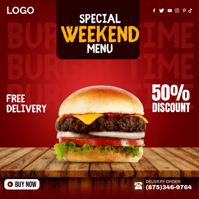Weekend Set Menu Design Plantilla de Special Weekend Menu | PosterMyWall